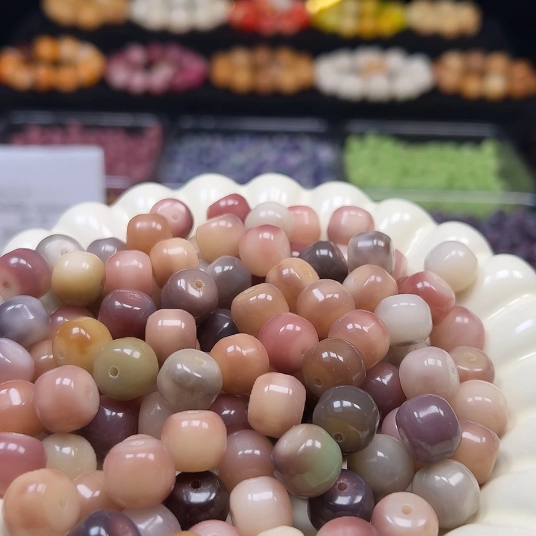 手串菩提根/象牙果卡13紫水晶汗宝110颗