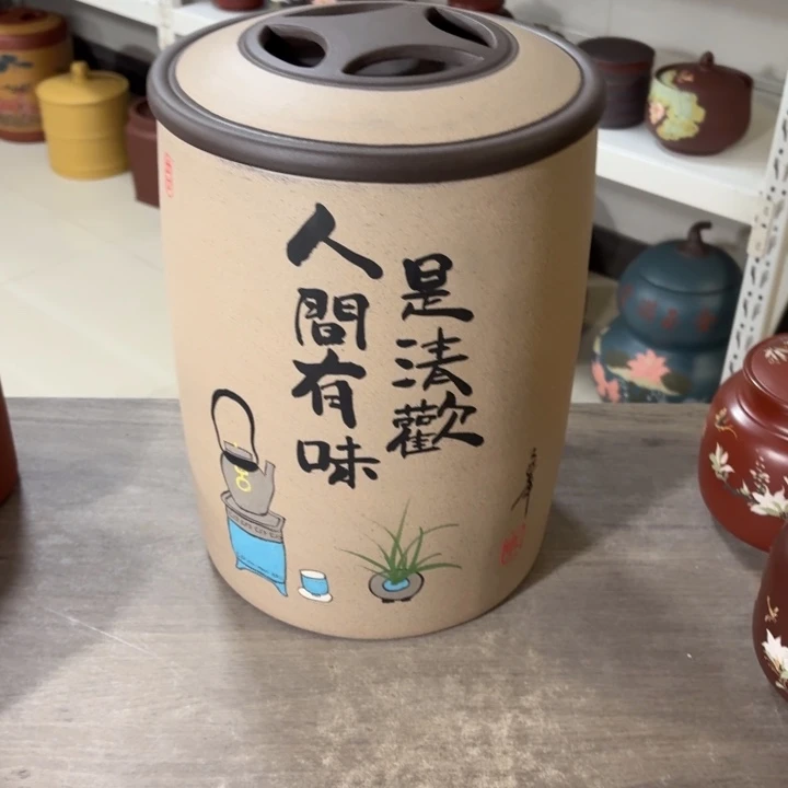 紫砂茶叶罐十二饼