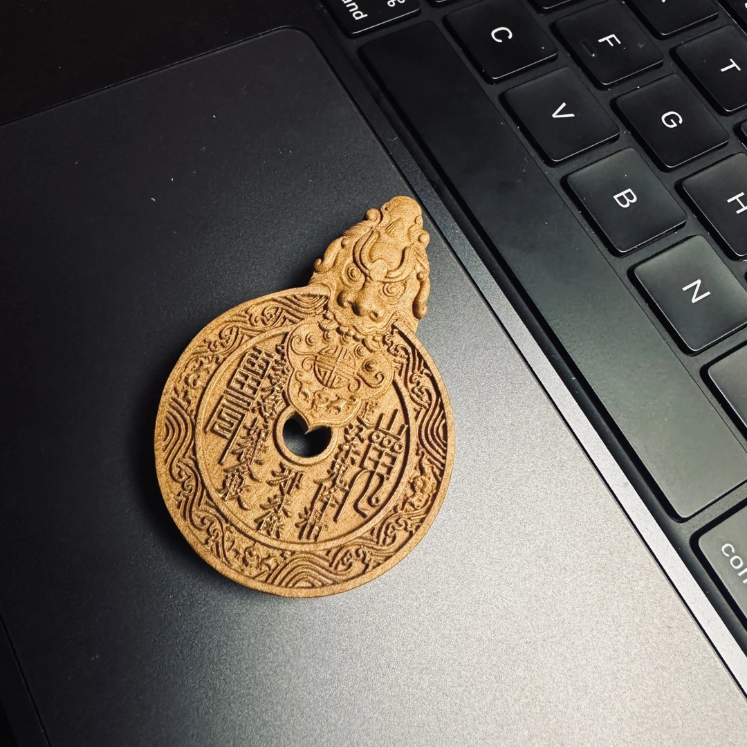 义合公手工杉贵木头牌子吊坠