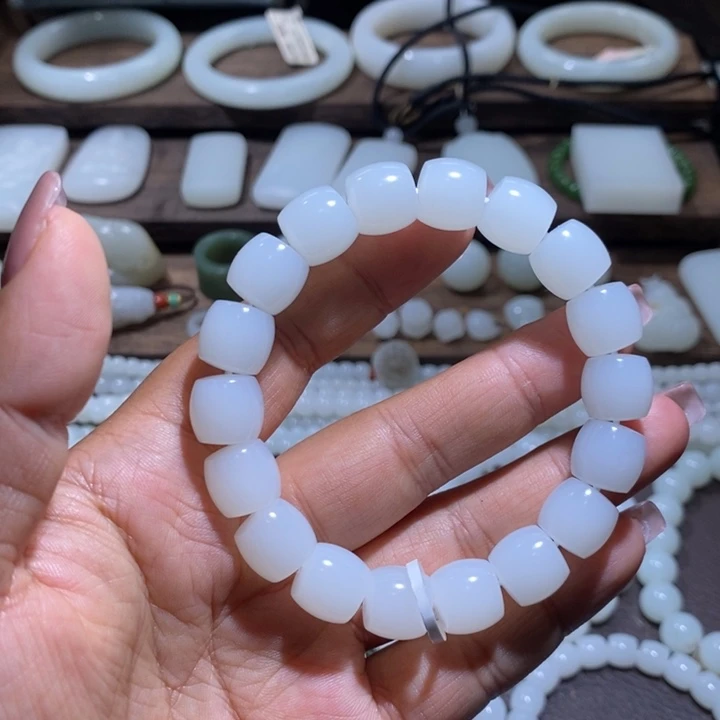 和田玉未镶嵌手链用****6