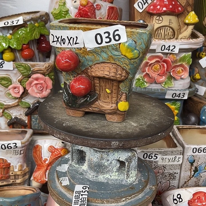 粗陶材质多肉花盆