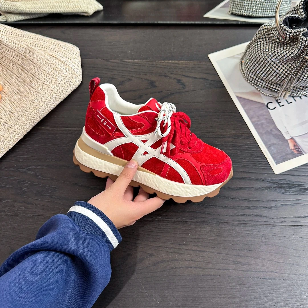 IG/IGV增高8CM2025秋季新款爆款软底风隐形透气女运动鞋韩版