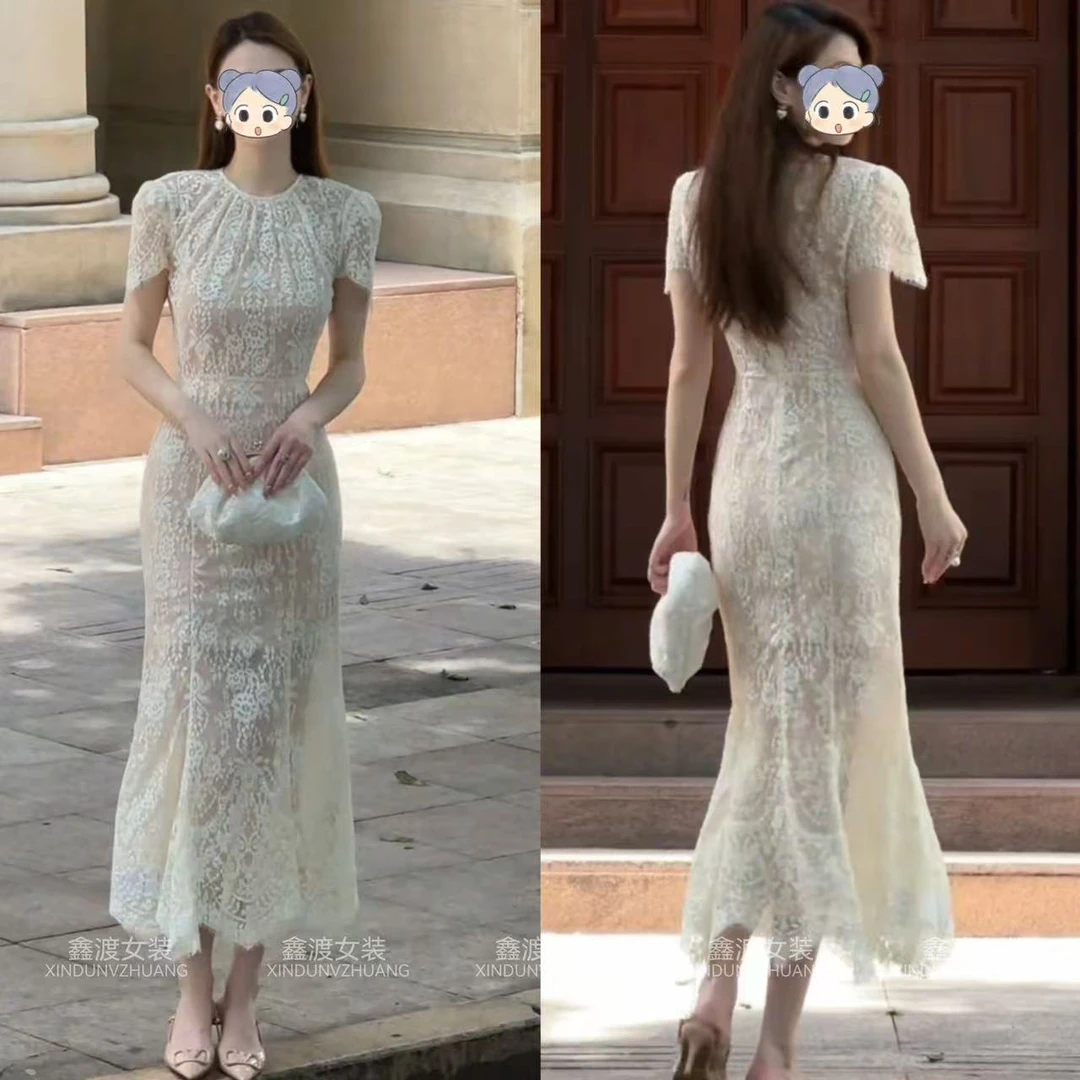 2025夏季新款时尚显瘦气质女士网红洋气连衣裙百搭款D21117