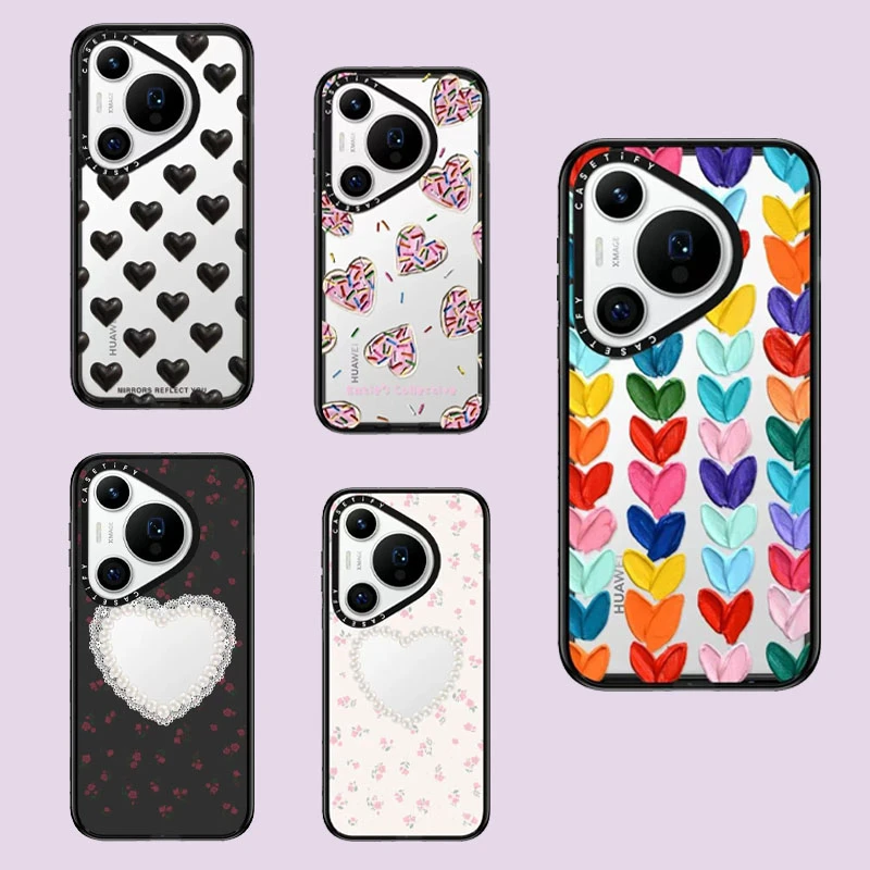 CASETIFY色彩Hearts适用Huawei华为Pura70黑色爱心70pro+爱心糖果