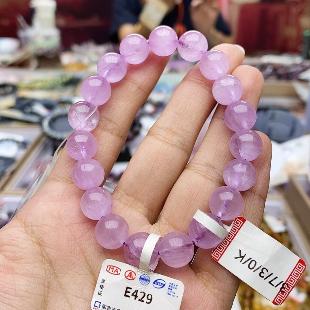 手串锂辉石未镶嵌?*笑紫锂辉10m+ E429