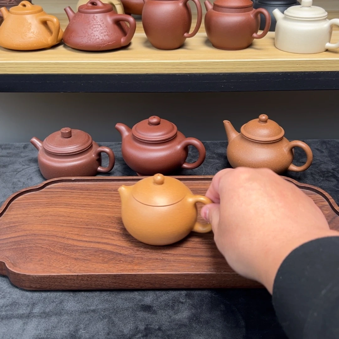 紫砂茶壶微瑕110cc黄金段西施