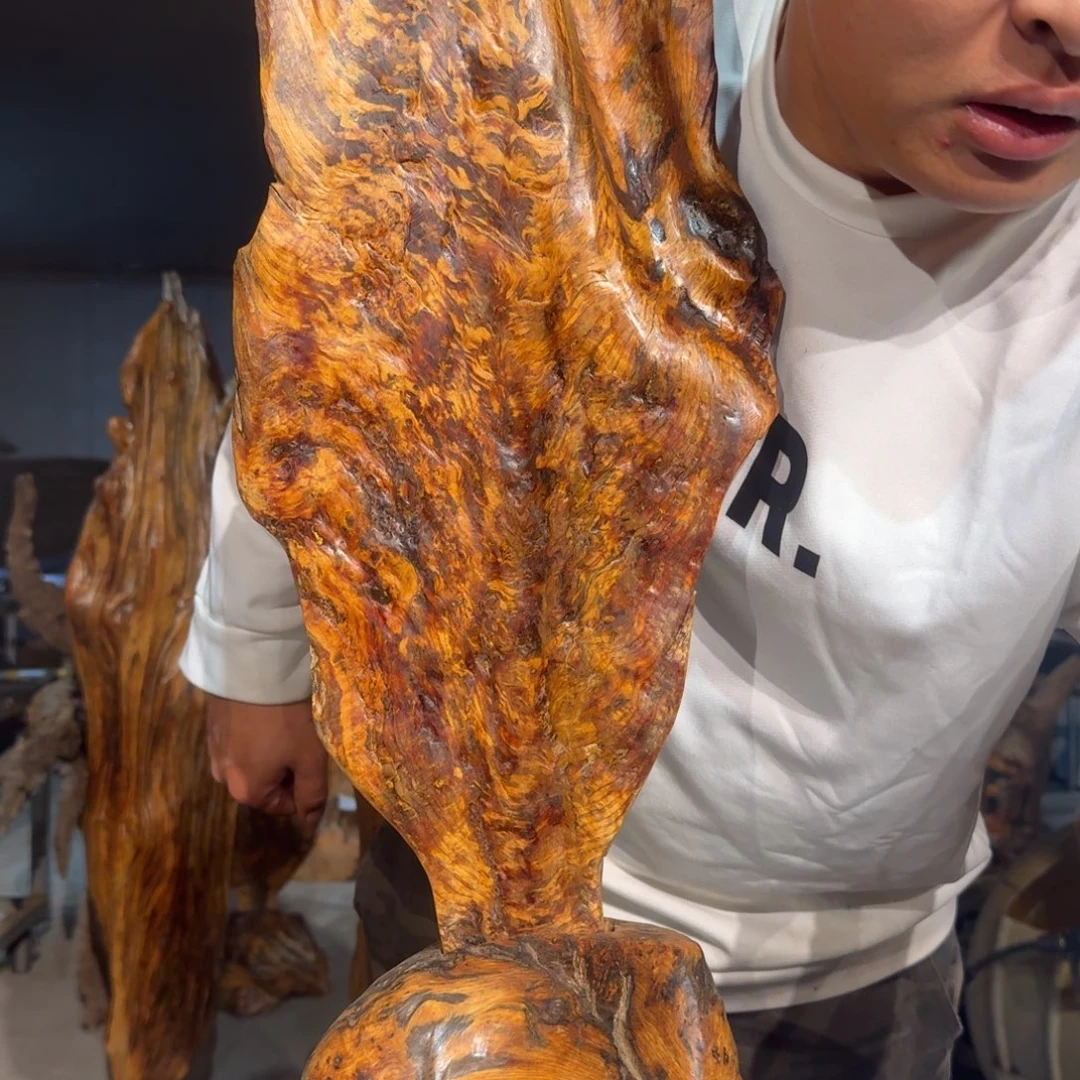 毛***平木琥珀木天然摆件48