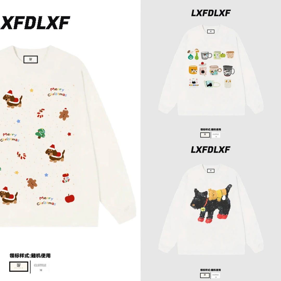清【长袖】门店货 LXFDLXF 数码直喷 男女同款 宽松版型 长袖T恤
