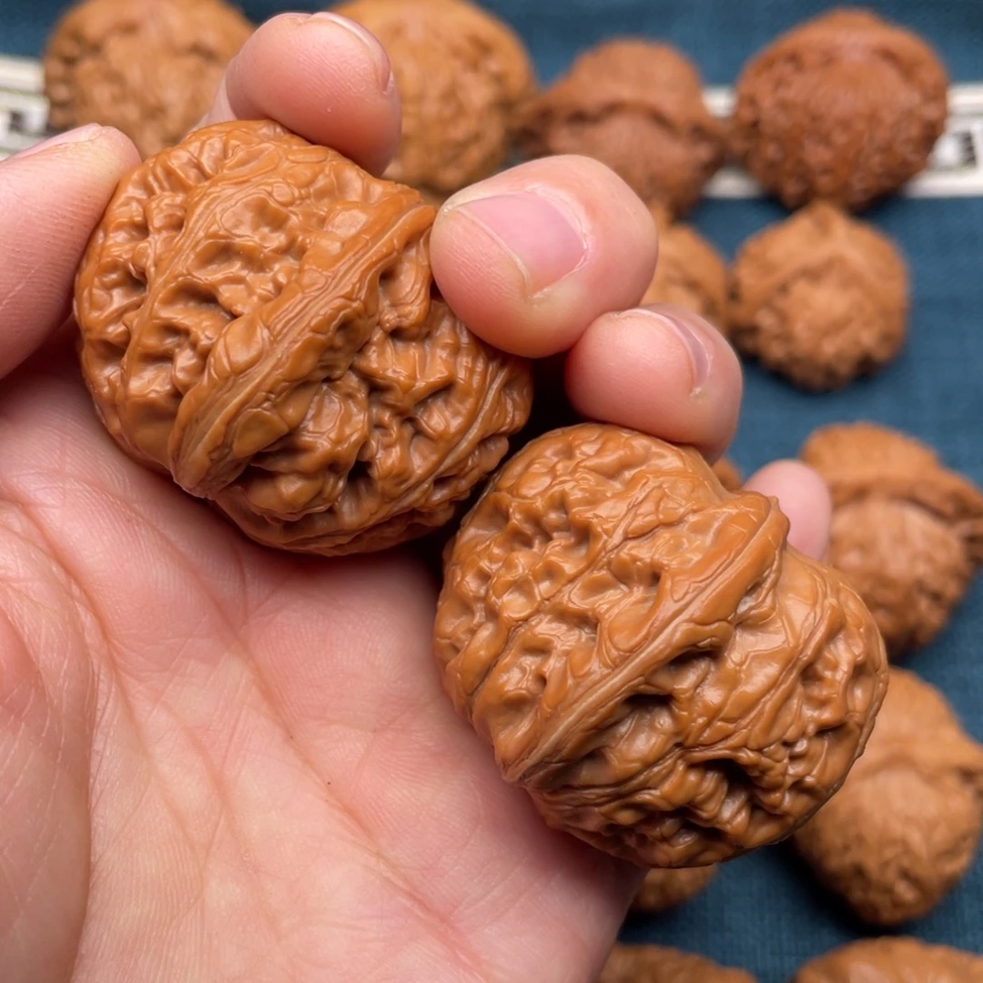 把件文玩核桃42全品元宝红皮