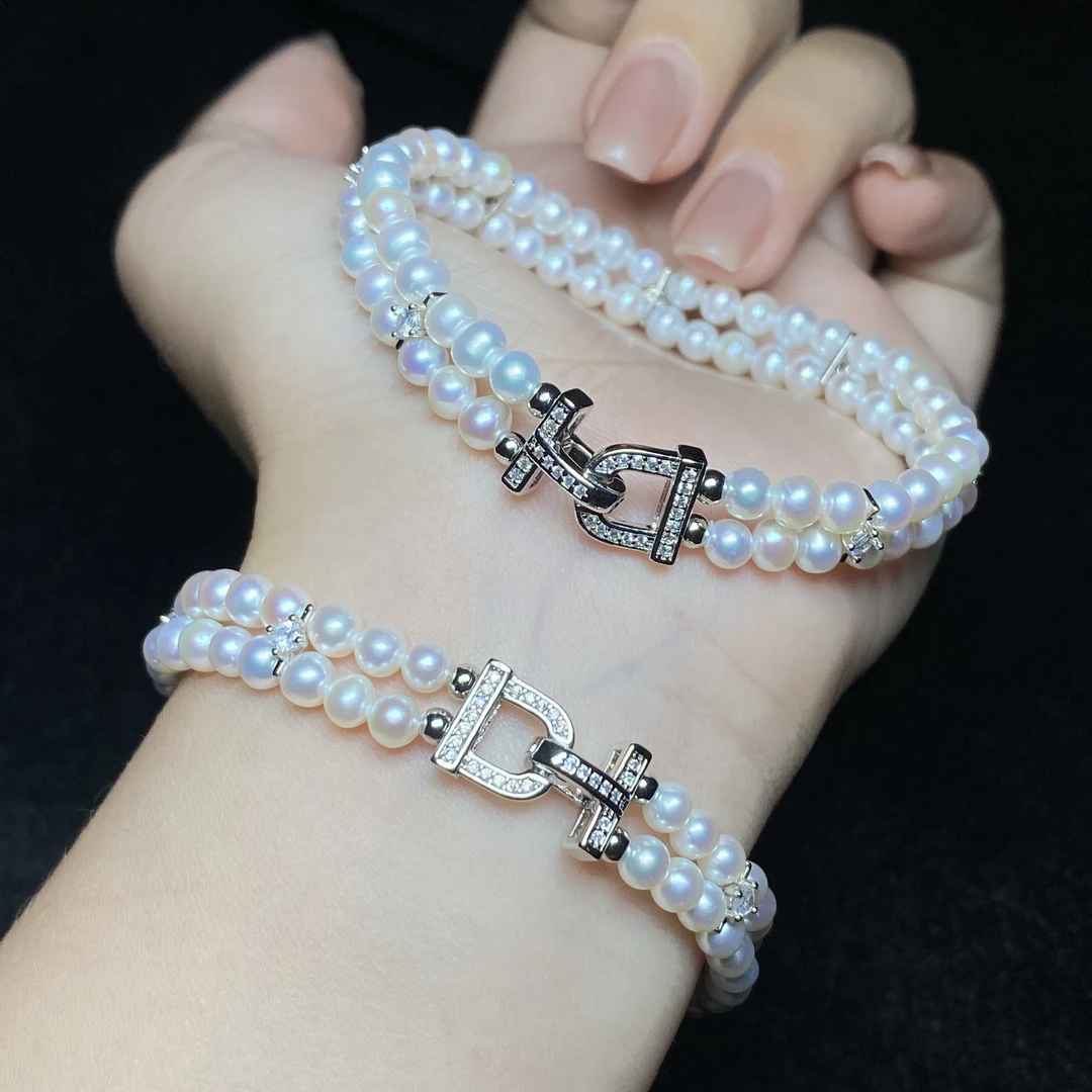 【小北珠宝】淡水珍珠手链尺寸约4mm【多样性发一件】3-AJ07X209