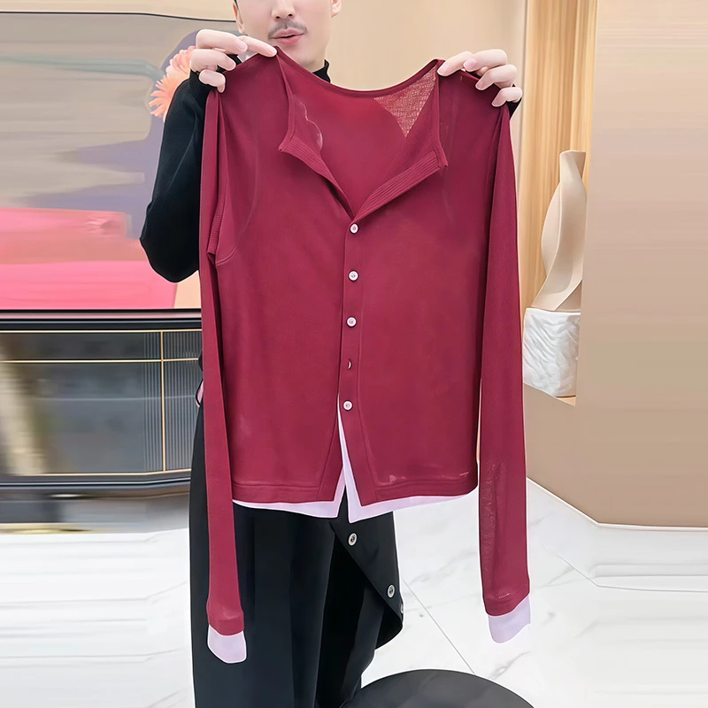 韩系圆领气质短款针织开衫女2025薄款透气防晒衫空调罩衫短款外套