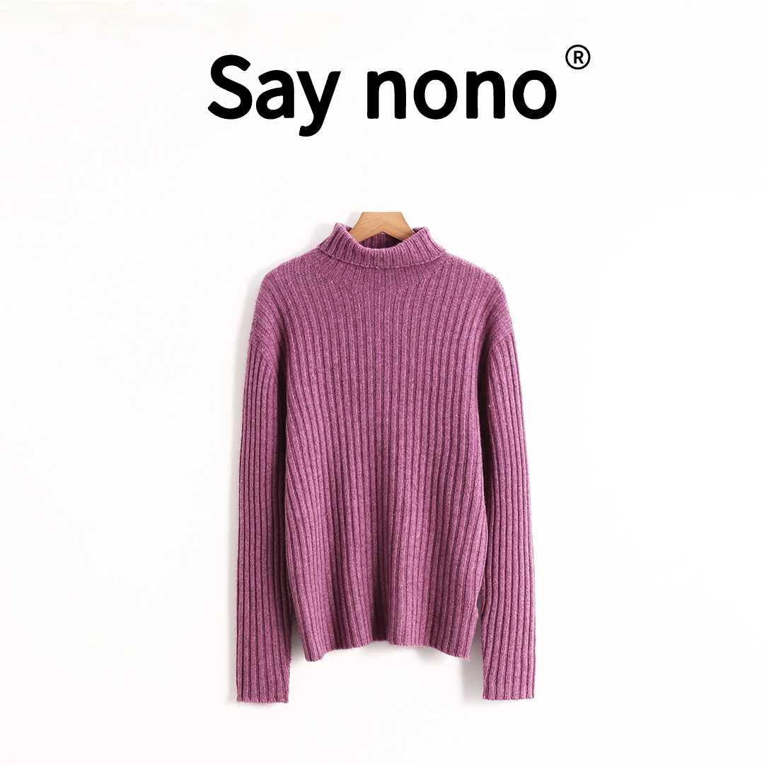 懒猫nono│Saynono 高领针织衫女秋冬内搭宽松显瘦打底衫 /SY8829