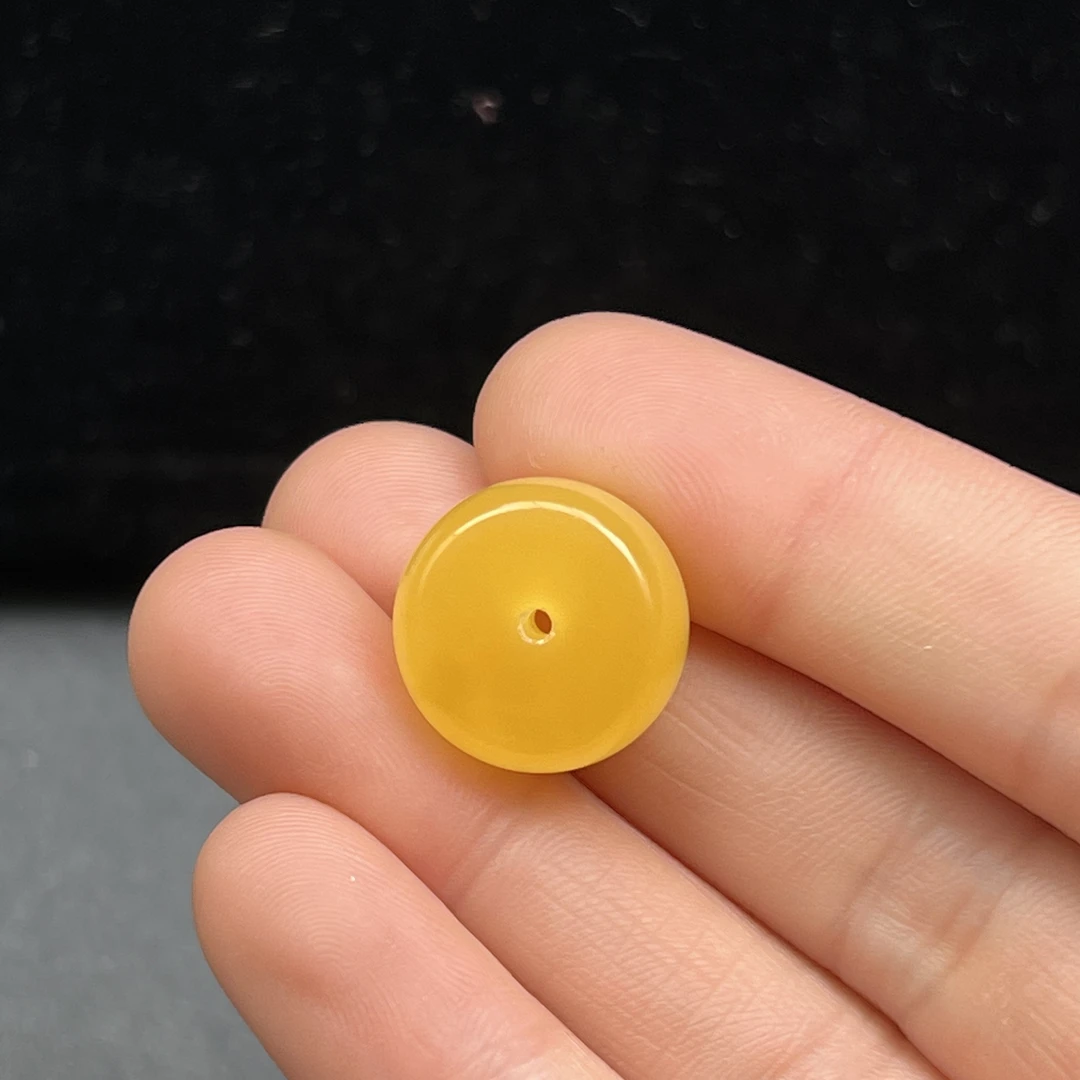 Y5381天然原矿蜜蜡 妖花墩子 17*9.3mm抖音基地质检发货