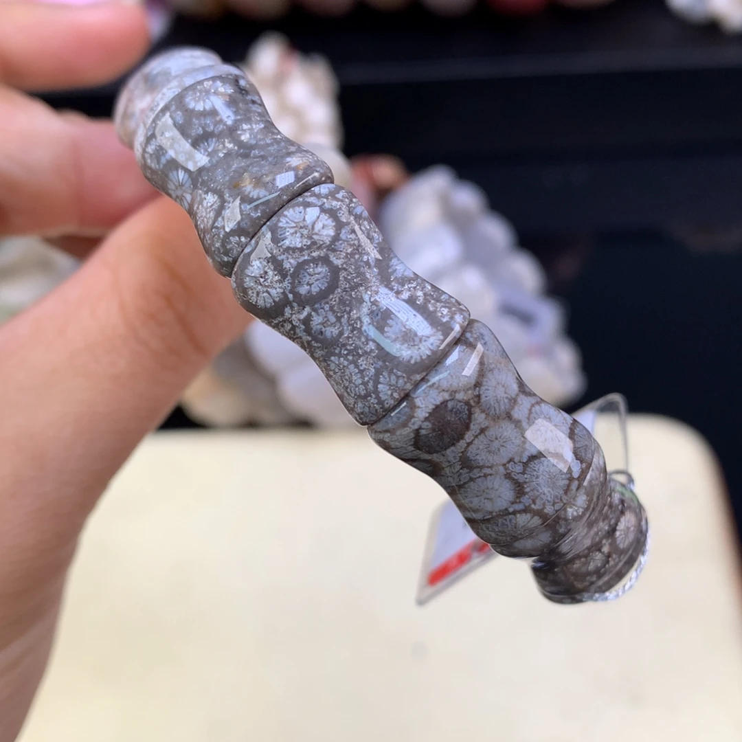 硅化珊瑚（珊瑚玉）未镶嵌吊坠(赠链)五折手排（59号）