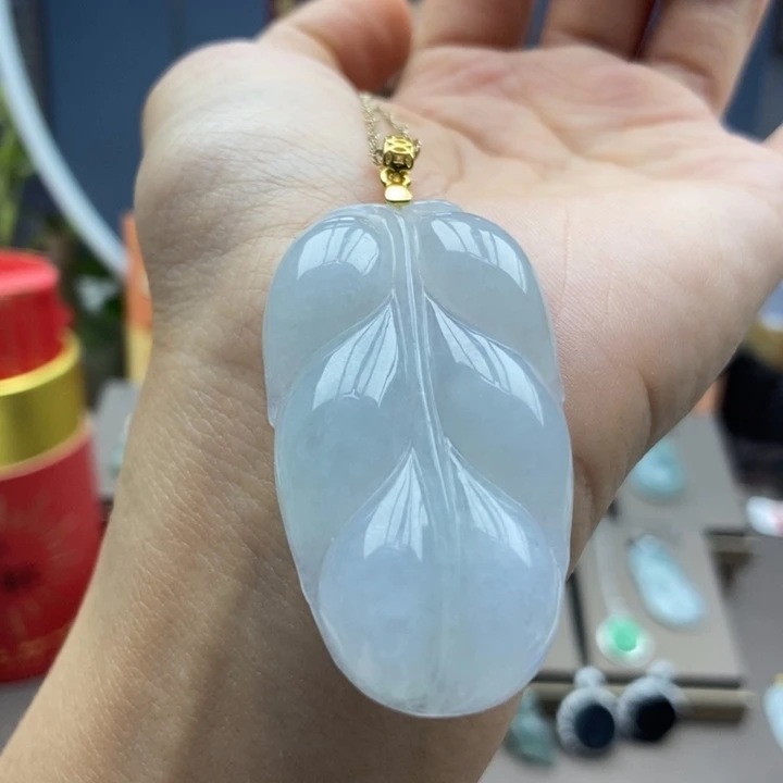 翡翠银S925镶嵌颈饰春*吊坠