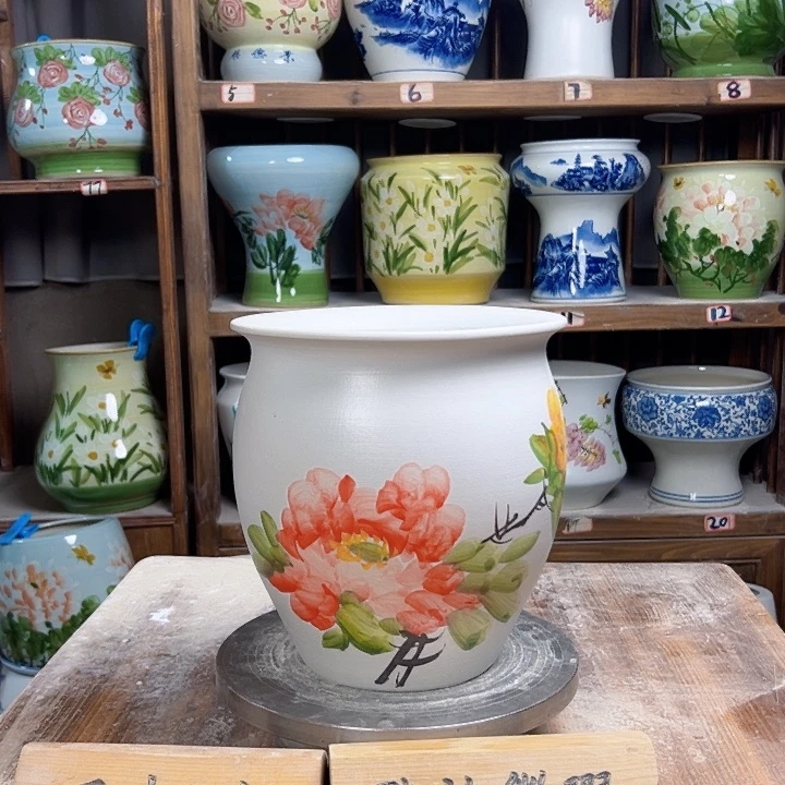 陶瓷圆口牡丹他句台词陶瓷