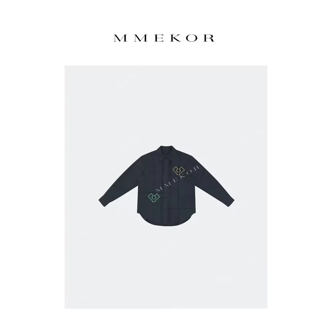 MMEKOR“刺绣爱心”衬衫 职场不费力宽松上衣 88330