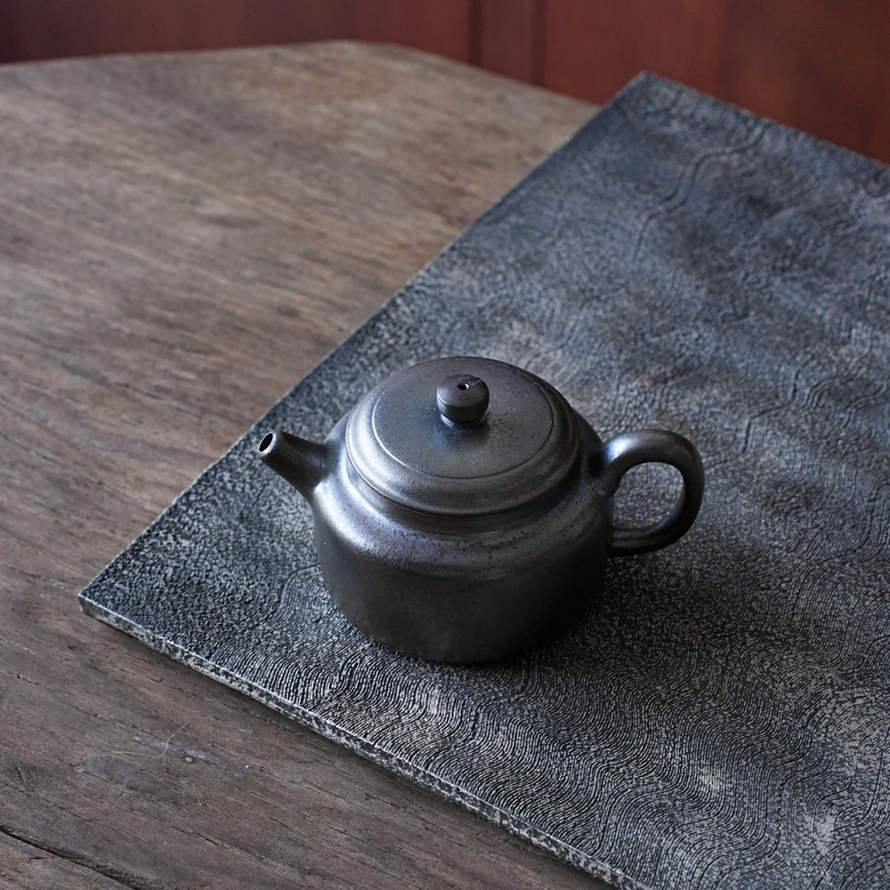 松泉茶器x尧日辰光丨《德钟》柴烧   紫砂壶