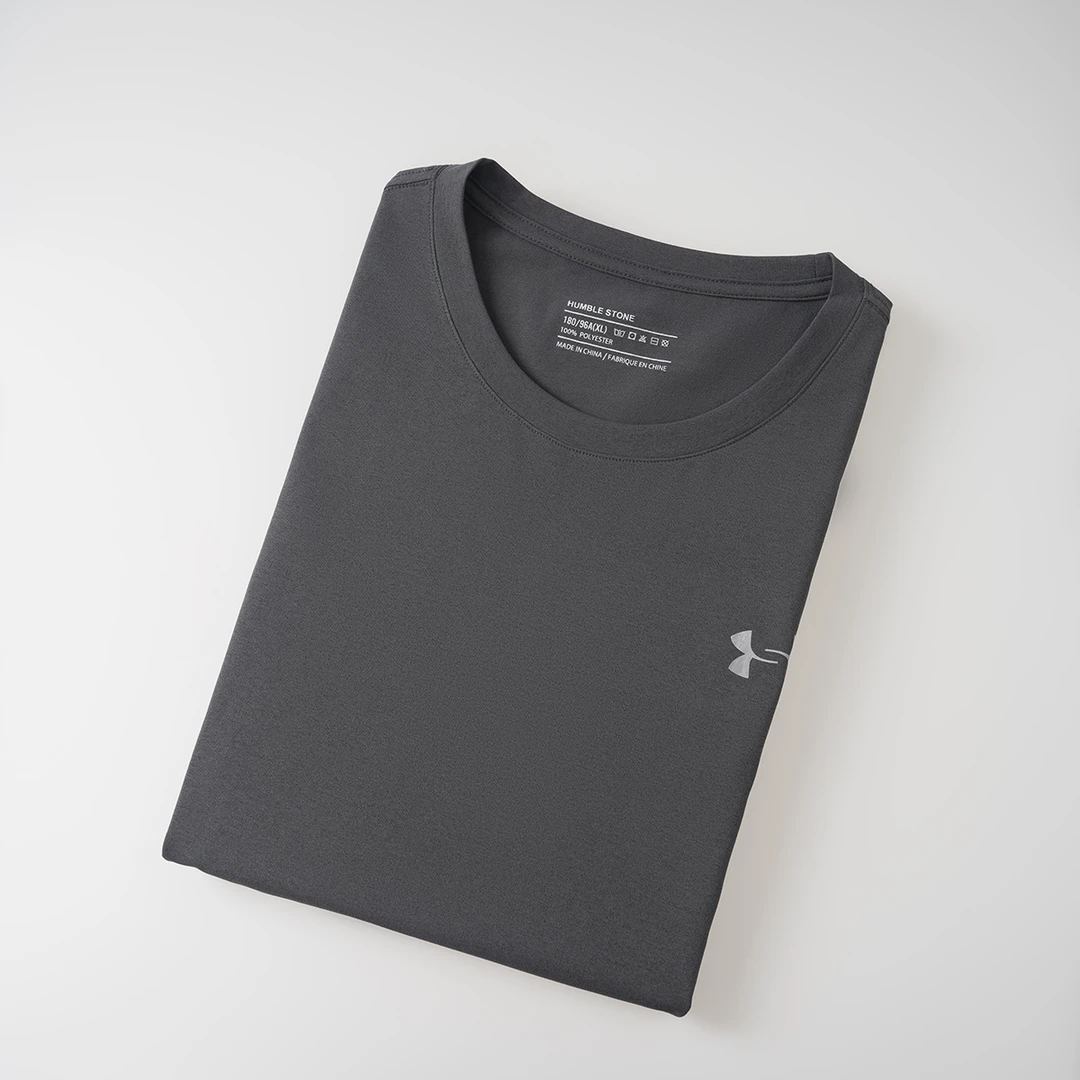 C173春季新款运动舒适透气宽松短袖T恤25011高芨灰