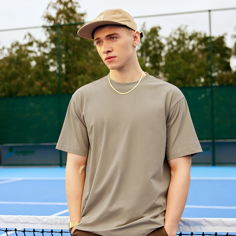 圆领夏季短袖正肩男士短袖T恤春夏t恤男装简约透气舒适宽松