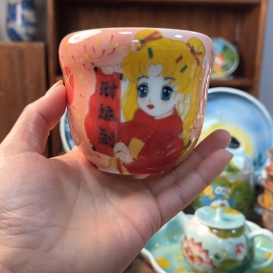 炉景德镇釉下手绘陶瓷 