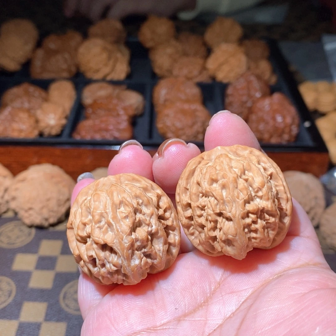 藤***荻把件文玩核桃苹果