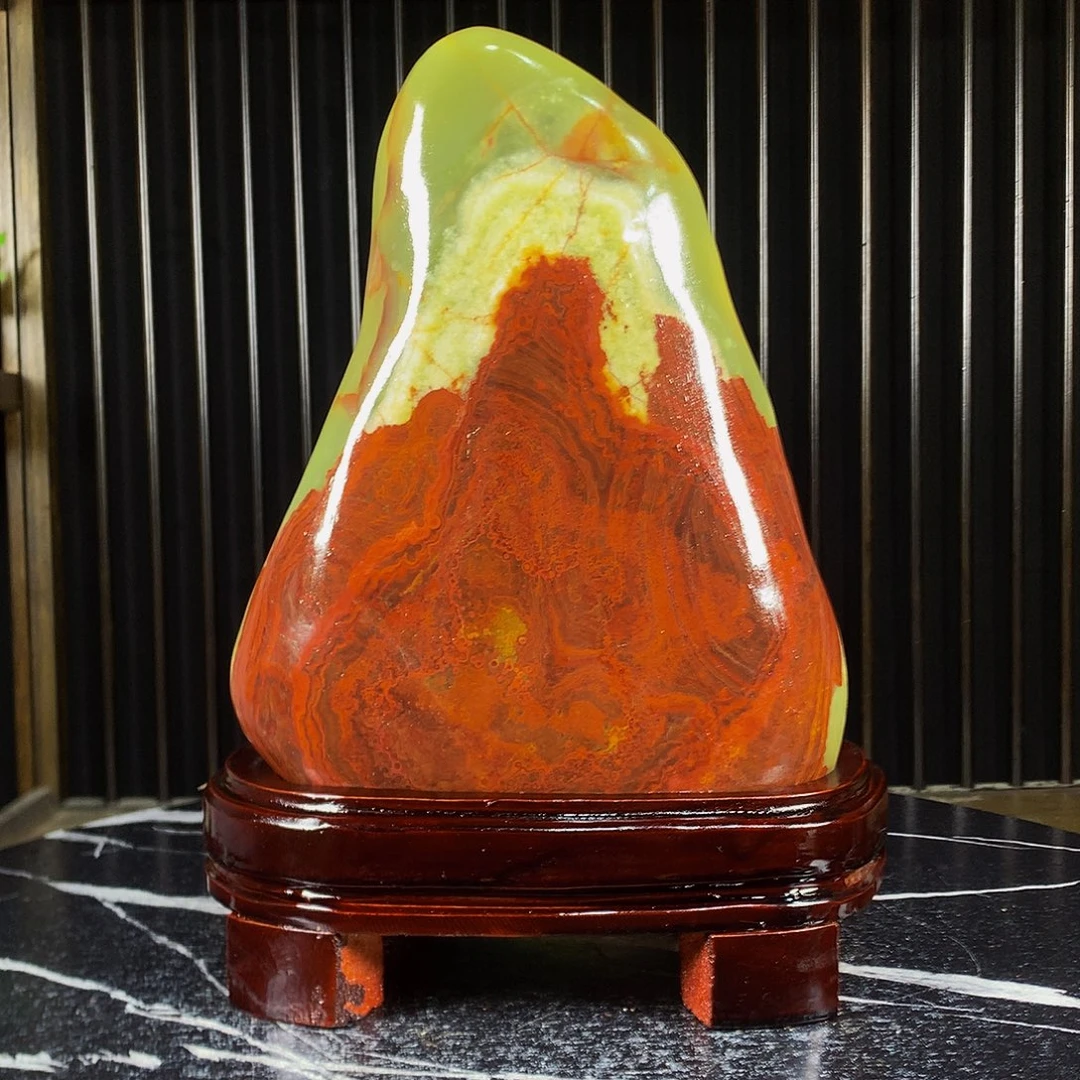玉中东伊朗古青原石摆件