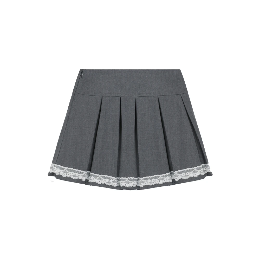 RABQ52939芭蕾风时尚百搭百褶半身裙女夏季高腰显瘦a字短裙裙裤