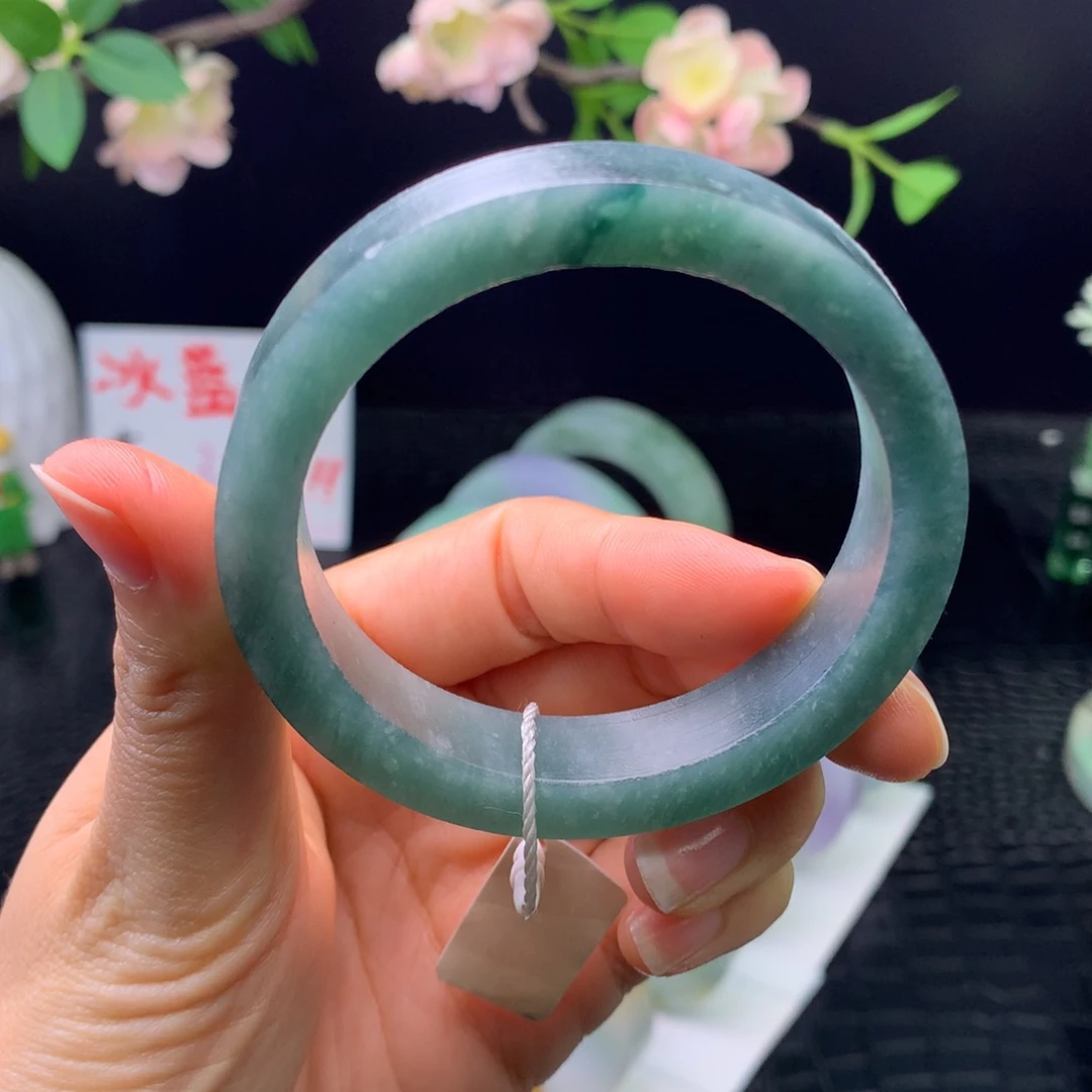 定制翡翠未镶嵌手镯55-57