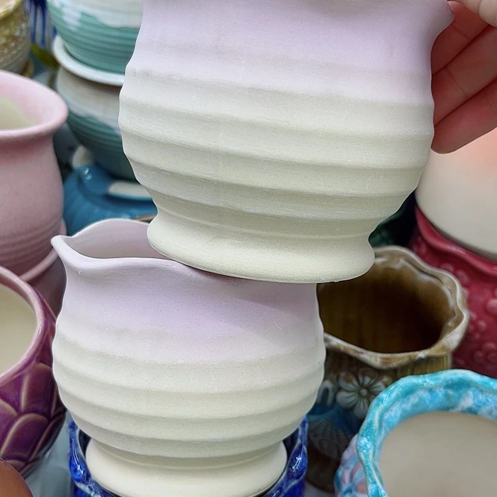 多肉绿植陶瓷花盆9.9包邮，有孔