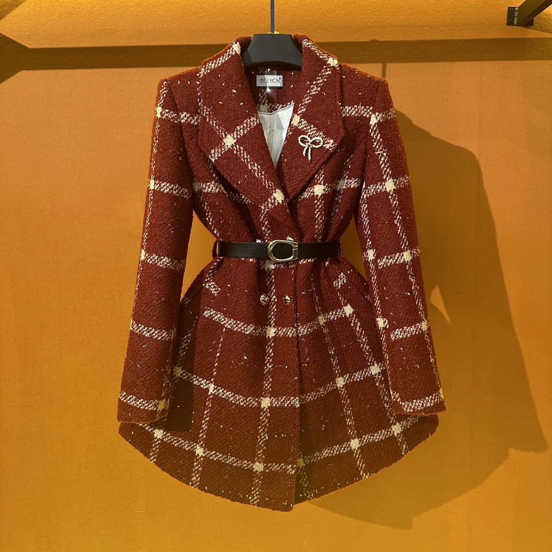 品牌BH-2024冬季新款时尚气质中长款大衣BHK1219