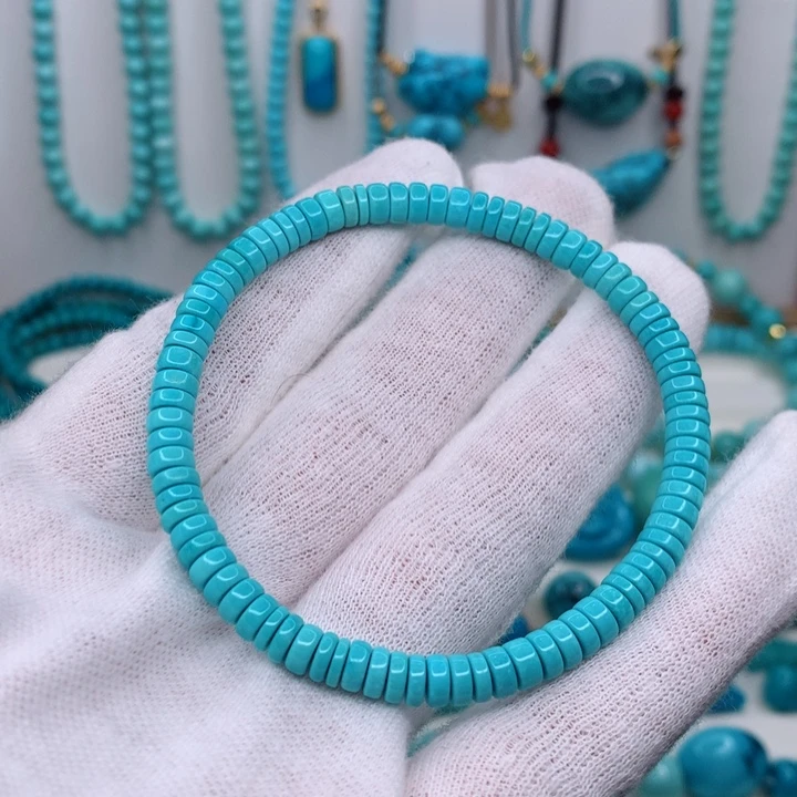 绿松石未镶嵌直切手串