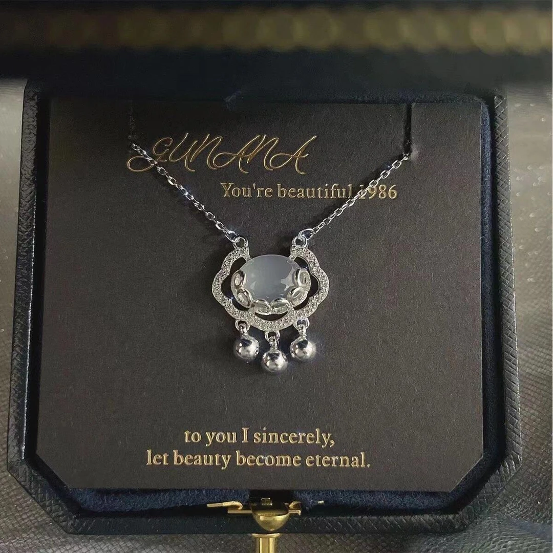 项链 铃铛长命锁25126