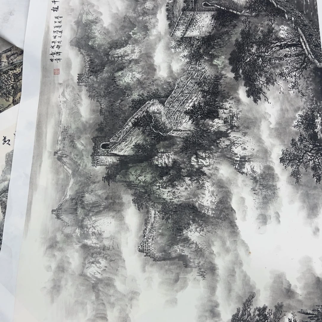 杰***塑国画绘画作品多次参加