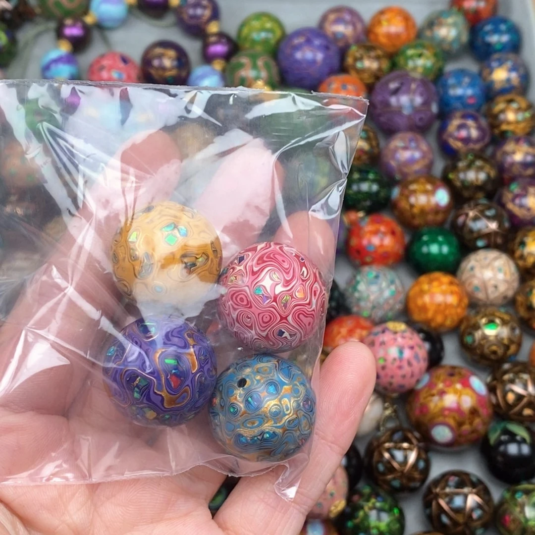 蕾非遗大漆欧珀散珠