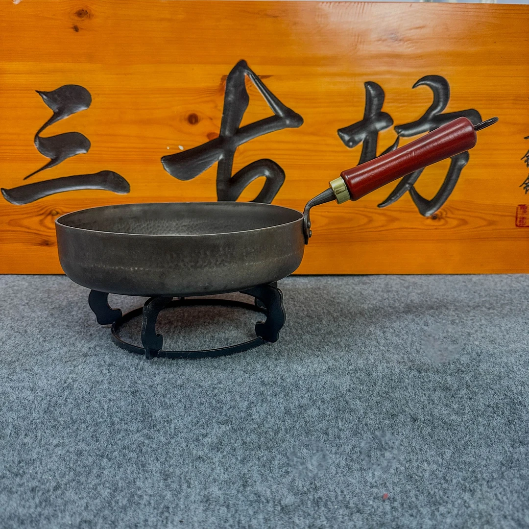 【加深煎锅】正宗章丘手打煎锅不粘锅牛排锅无涂层