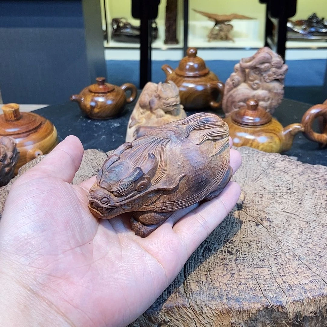 用***5紫檀木类端景台罐子