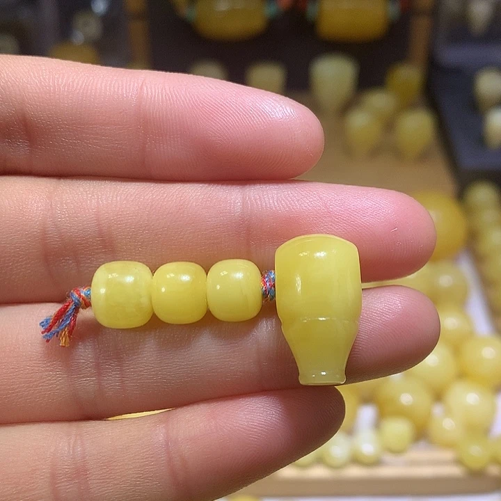 蜜蜡未镶嵌裸石天然原矿黄白花蜜蜡老型套装8.5-11