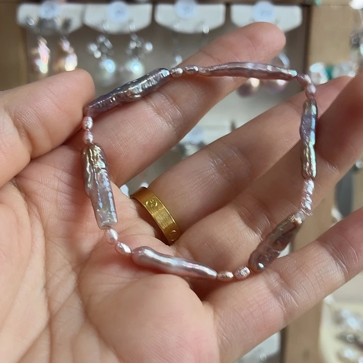 淡水珍珠手串银S925镶嵌