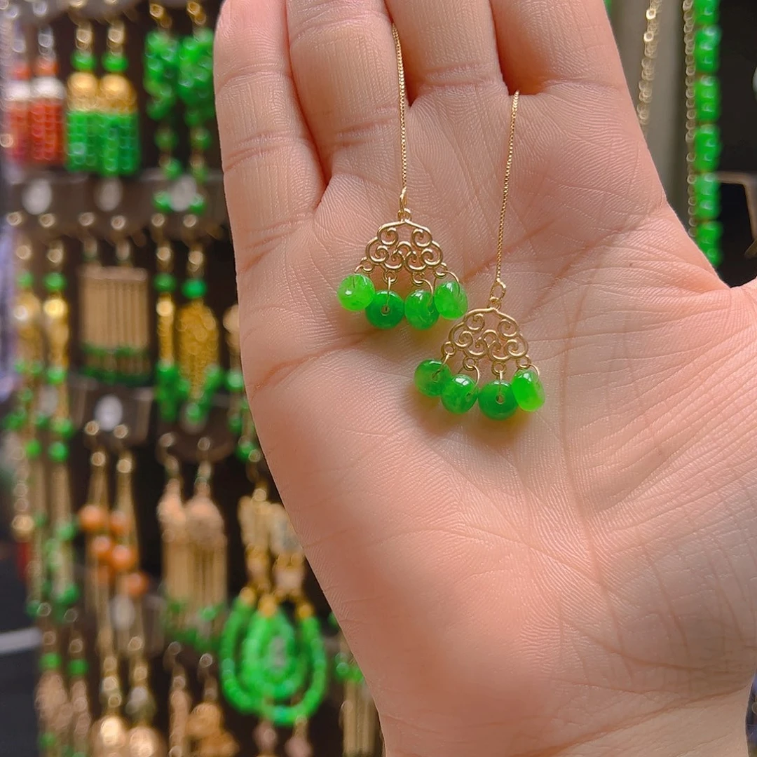 翡翠合金耳饰翡翠