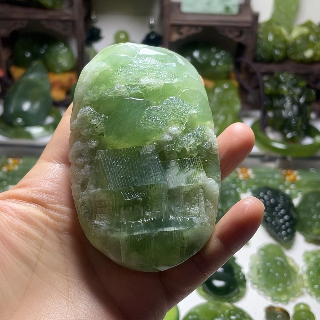 蛇纹石玉未镶嵌手把