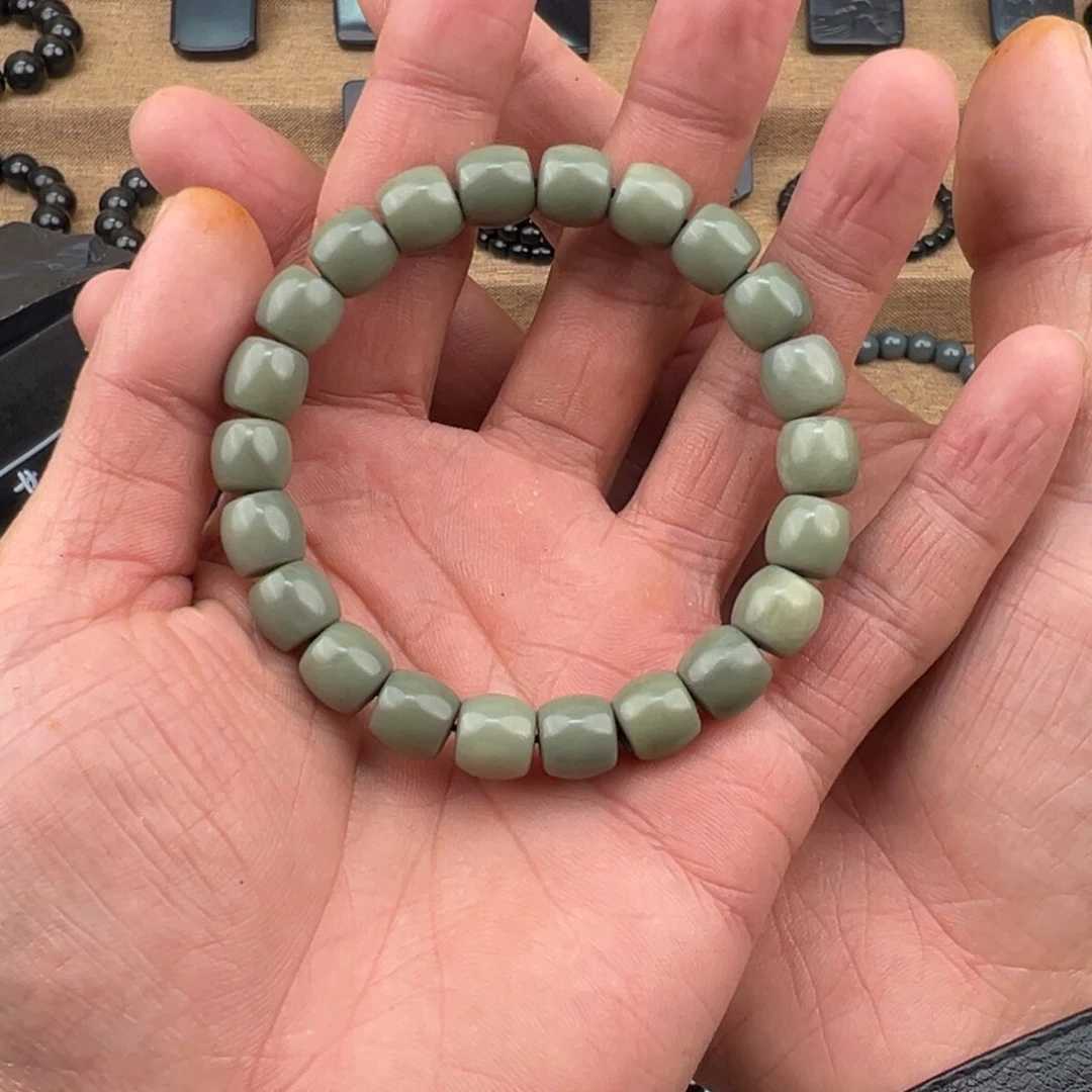 颈饰未镶嵌和田玉且末沙枣青10直切手串