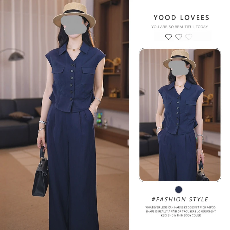 2025夏季韩版轻熟御姐风优雅知性职场通勤干练上衣裤子两件套装女