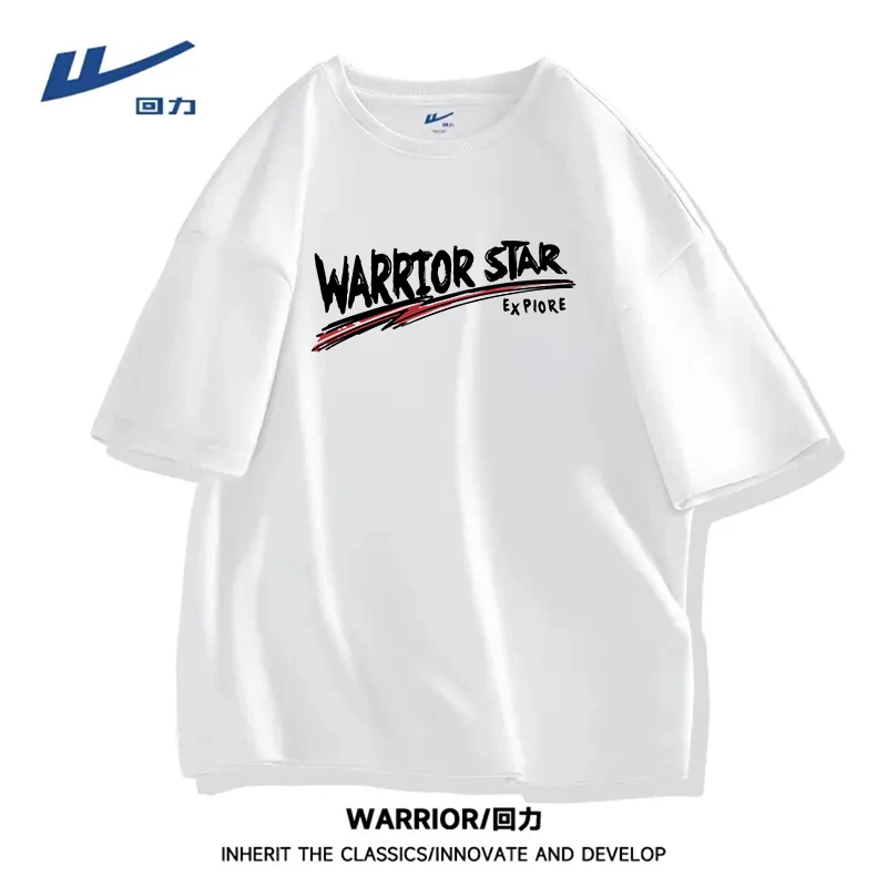 Warrior/回力夏季创意趣味青年短袖圆领百搭半袖设计感情侣T恤-ZA