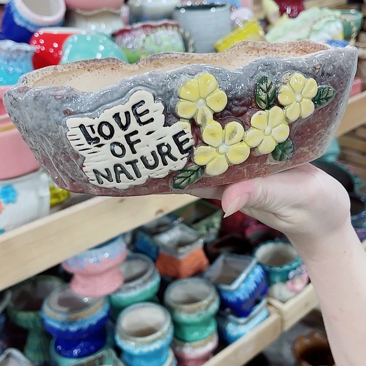 有孔，凑10元包邮陶瓷花盆发货！