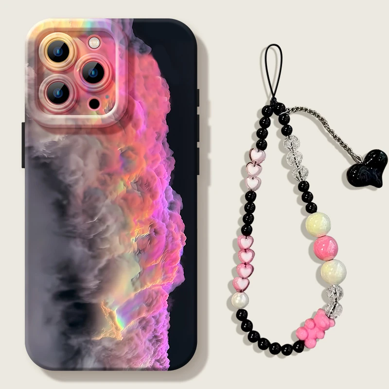 七彩祥云适用苹果17promax手机壳iphone15高级感17air防摔14壳