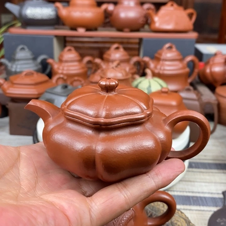 茶壶紫砂葵仿古130-300Cc原矿赵庄朱泥特价
