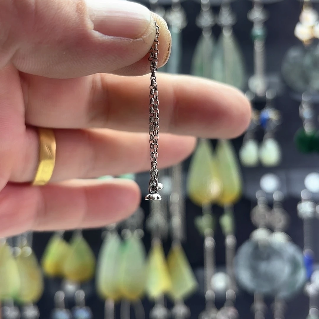 翡翠耳饰银S925镶嵌新*