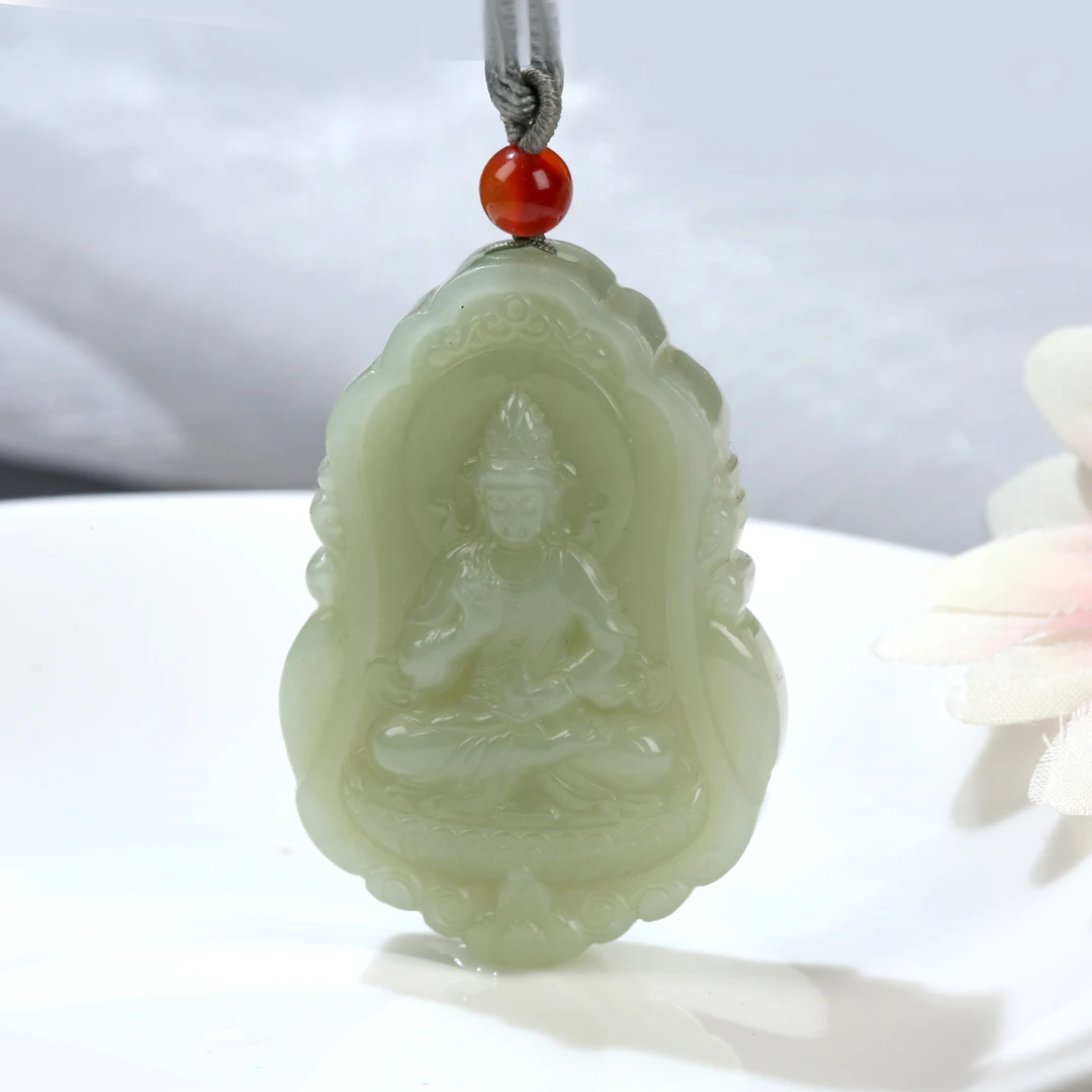 【麦子家族618大促】天然和田玉挂件吊坠观音男女PDZ353