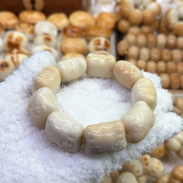 手串菩提根/象牙果70 象牙果原果雕刻溏心游戏机猫头微瑕